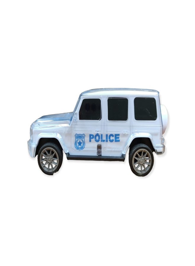 PLUSPOINT Police car Friction Powered with led Lights and Music Siren Kids Toddler Car Toy Push n go Toy car for Kids Pretend Play City Service Vehicle (Police Jeep) - Image 2